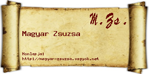 Magyar Zsuzsa névjegykártya